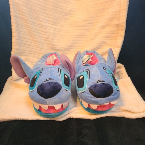 Disney NWT Stich Plush Slippers - Picture 1 of 4
